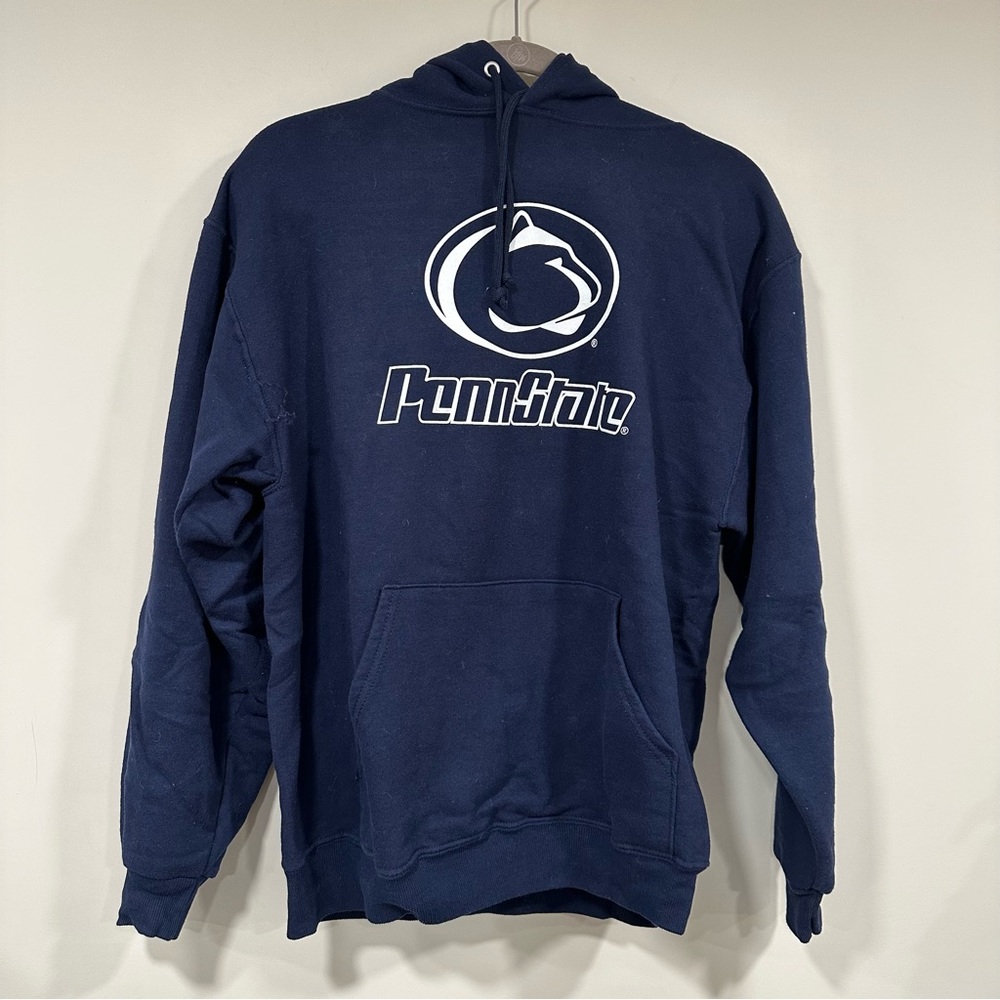PENN STATE Nittany Lion Hoodie College Sweatshirt Football Blue Size Medium